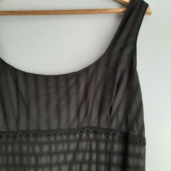 FRANCESCA MAMMOLITI Sleeveless Babydoll Scoop Neck Dress Black Sz 10 - Picture 8 of 16
